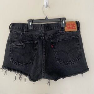 Levi 501 Black Denim Shorts